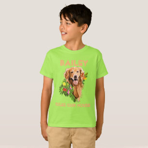 Personnalisez le nom du chien et le T-shirt photo