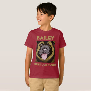 Personnalisez le nom du chien et le T-shirt photo