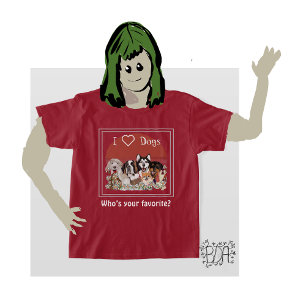 Personnalisez le T-shirt club de pack de chiens te