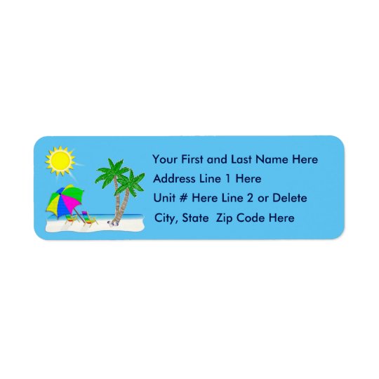 Personnalisez les étiquettes de adresse tropicaux