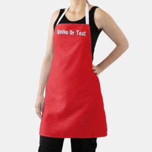 Personnalisez tablier de chef de cuisine rouge pou