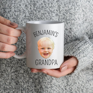 Personnalisez votre bébé face Mug pour grand-père 