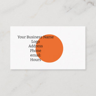 Personnalisez votre carte de visite Orange Orb