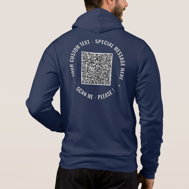 Personnalisez Votre Code QR et Sweat à Capuche ave (Dos)