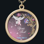 Personnalisez votre collier de cancer du sein<br><div class="desc">Grand Gardez votre image, votre design ou vos mots d'inspiration préférés fermez votre coeur avec ce magnifique collier de métal rond avec une finition or poli. Doté d'une chaîne de finition or de 18 pouces (extendeur de 2 pouces) et d'un fermoir à griffe de homard, ce collier est doté d'un...</div>