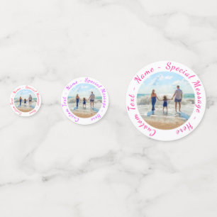 Personnalisez votre Confetti photo avec texte pers