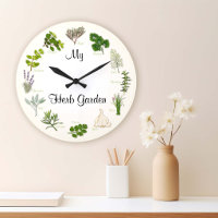 Personnalisez votre horloge ronde de jardin d'herb