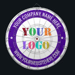 Personnalisez votre logo Nom Site Web Cible de fle<br><div class="desc">Couleurs et Police personnalisées - Cible de flechettes avec Simple Personnalisé Votre Entreprise Logo Nom Site Web Design Timbre - Promotional Professional Personnalisable Dartboards Cadeau - Ajouter Votre Logo - Image / Nom - Entreprise / Site Web ou Téléphone, E-mail / plus - Redimensionner et déplacer et ajouter des éléments...</div>