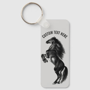 Personnalisez Votre Porte-Clés Texte avec Cheval D