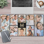 Personnalisez votre propre collection de photos 8<br><div class="desc">Nom Initial Personnalisé Monogramme Photo Collage Desk Mat. Ajoutez une touche personnelle et élégante à votre espace de travail avec ce tapis de bureau personnalisé, parfait comme un accessoire de bureau ou un tapis de souris extra-large pour votre installation de travail à domicile. Le design se compose d'un arrière -...</div>