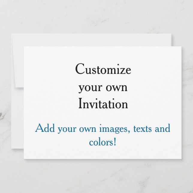 Personnalisez votre propre invitation ! (Devant)