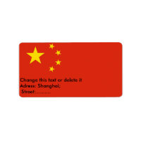 Personnalité Étiquette du drapeau chinois