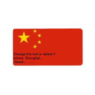 Personnalité Étiquette du drapeau chinois