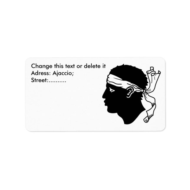 Personnalité Étiquette du drapeau de la Corse (Devant)