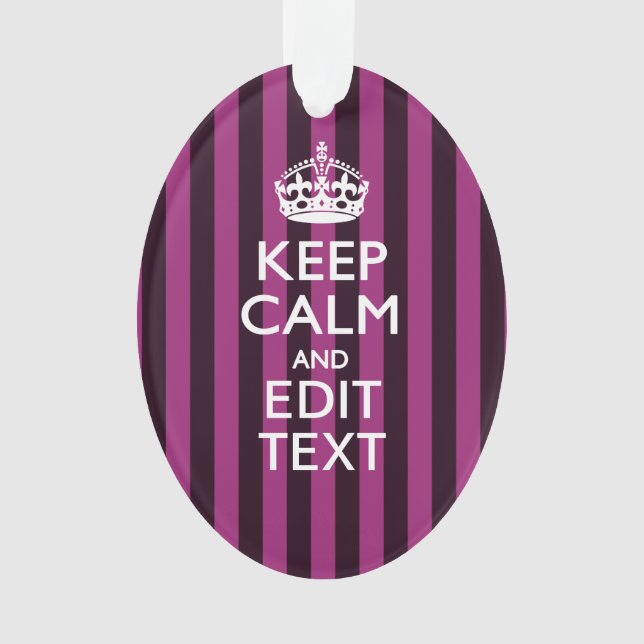Personnalized KEEP CALM and Your Text on Pink (devant)