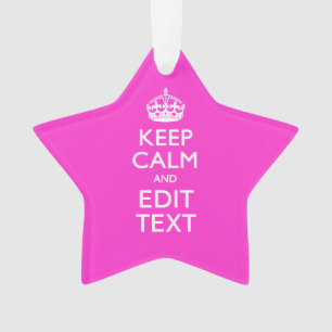Personnalized Keep Calm And Your Text Pink Decor