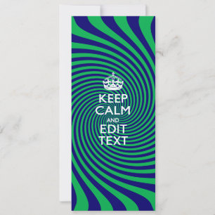 Personnalized Keep Calm Blue and Green with a Twis