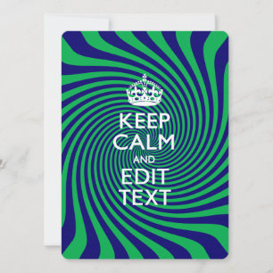 Personnalized Keep Calm Blue and Green with a Twis