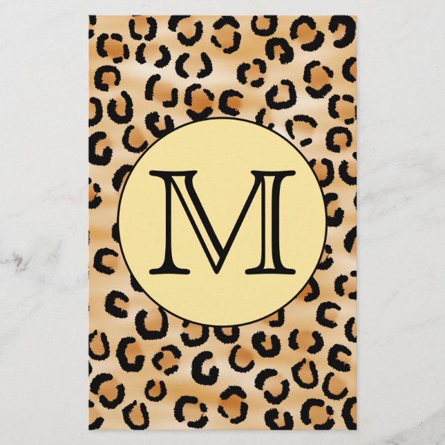 Personnalized Monogram Leopard Print Pattern (Devant)