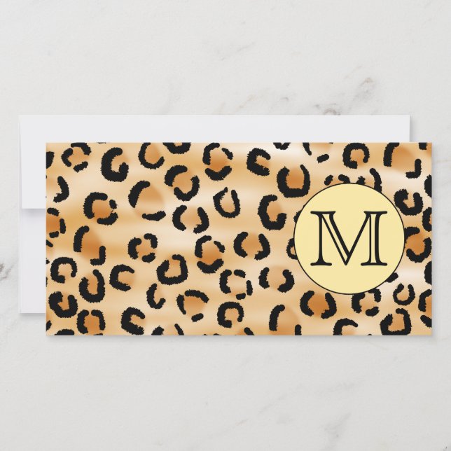 Personnalized Monogram Leopard Print Pattern (Devant)