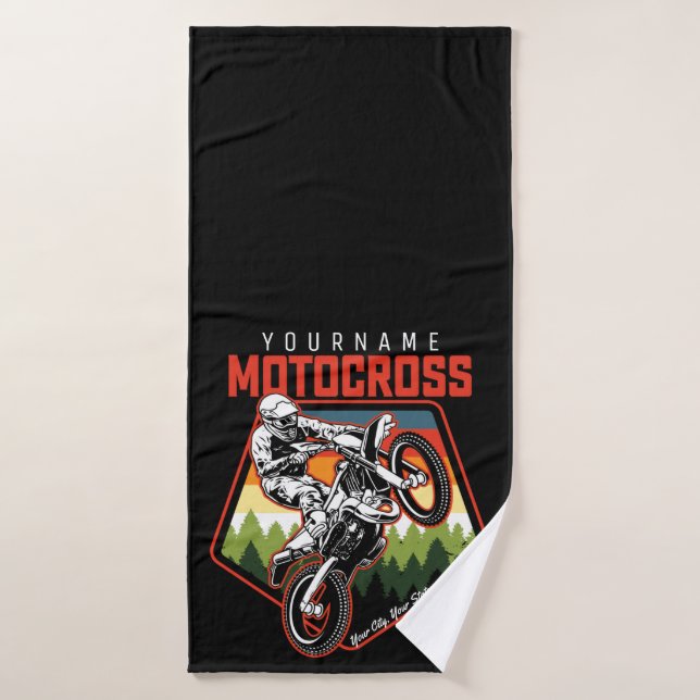Personnalized Motocross (Serviette de bain)