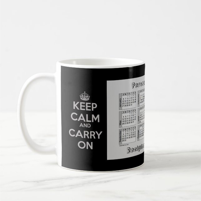 Personne 2019 du calendrier d'année par la tasse (Gauche)