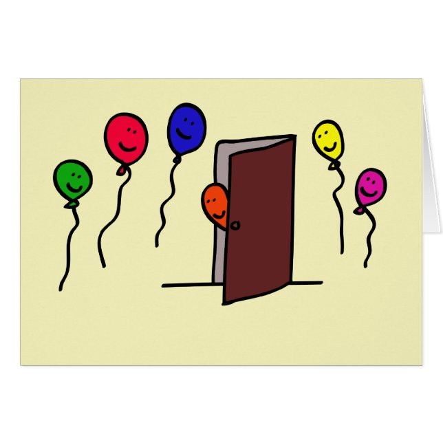 Personne de ballon sortant d'un cabinet (Devant horizontal)