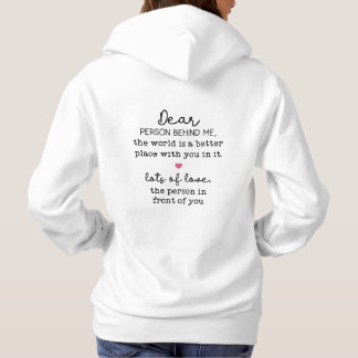 Personne derrière moi sweat - shirt à capuche