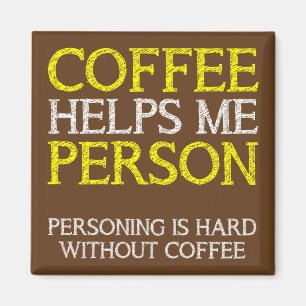 Personne du café Personnage Funny Frigo Magnet