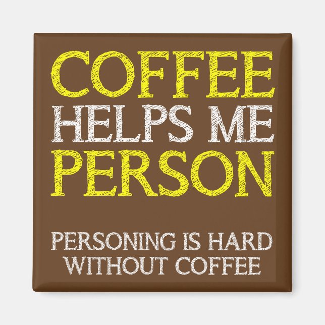 Personne du café Personnage Funny Frigo Magnet (Devant)