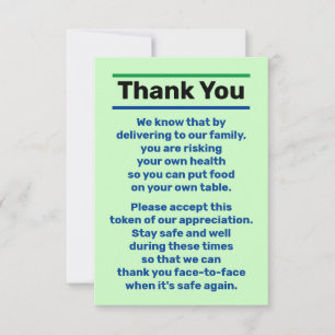 Personne du pilote de livraison de pourboire Merci