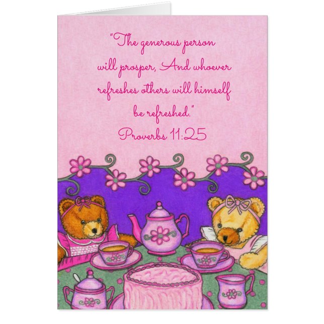 Personne généreuse Prospers~Bears Party~Scriptures (Devant)