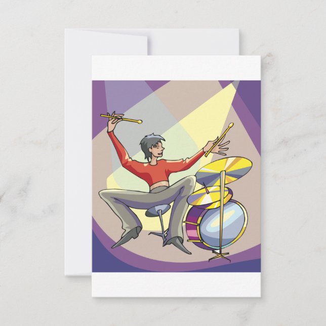 Personne Jouant Aux Invitations De Tambours (Devant)