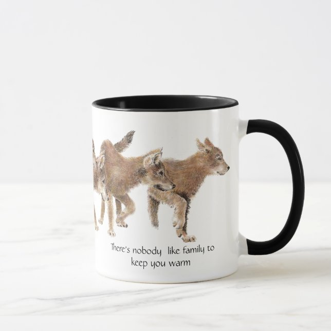 Personne n'aime la famille - Pup Mug de loup (Droite)