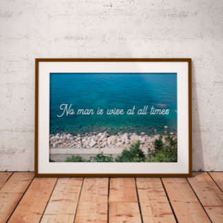 Personne n'est sage en tout temps proverbe poster