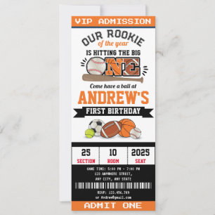 Personnel All Star Sport Invitation d'anniversaire