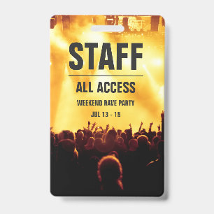 Personnel Badge de laissez-passer pour tous les