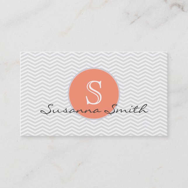 Personnel de carte élégante monograma (Devant)