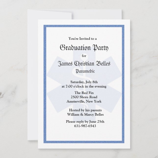 Personnel de l'Asclepius Graduation Invitation (Devant)