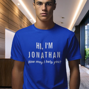 Personnel personnalisé T-shirt bleu uniforme avec 