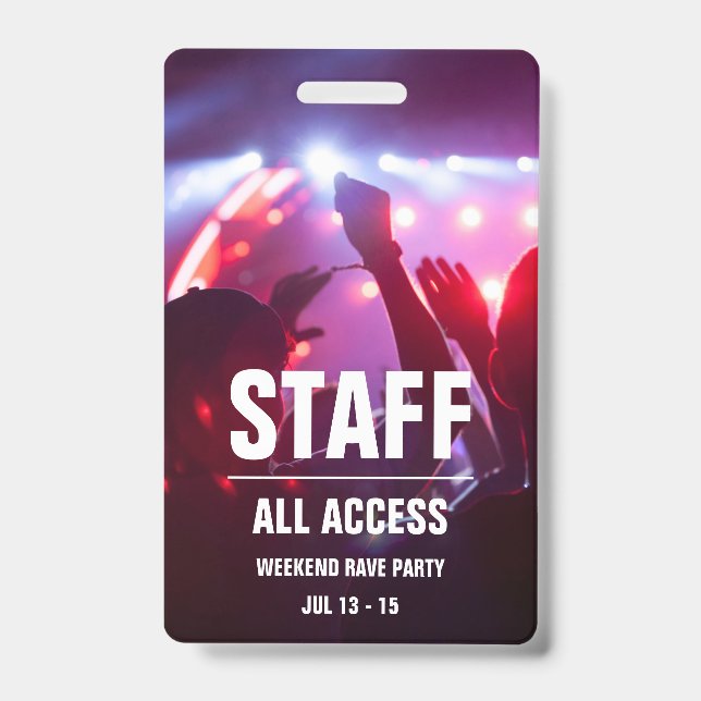 Personnel sur mesure | Badge de laissez-passer pou (Avant)