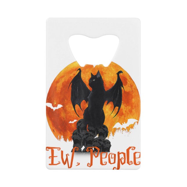 Personnes Black Cat Bat Wings Halloween (Devant)
