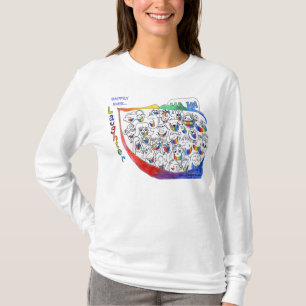 Personnes de bande dessinée riant le T-shirt drôle