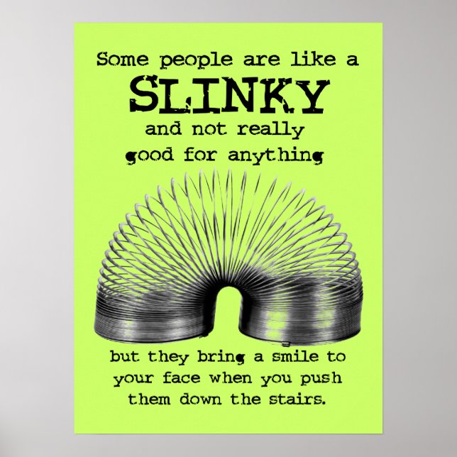 Personnes Slinky Affiche drôle d'humour Imprimé (Devant)