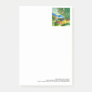 Perspective de grandes notes de post-it de paradis