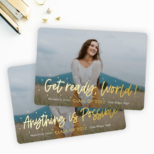 Perspectives positives Foil Graduation Invitation 