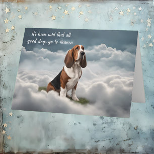 Perte de Basset Hound Chien Heaven Carte de Sympat