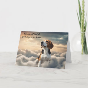 Perte de Beagle Chien Heaven Carte de Sympathie