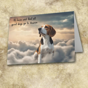 Perte de Beagle Chien Heaven Carte de Sympathie