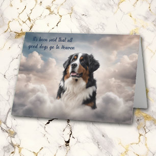 Perte de Bernese Mountain Dog Heaven Carte de Symp